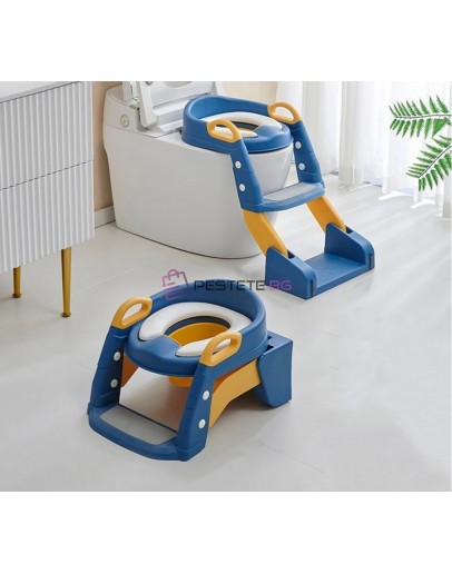 Детска седалка гърне адаптер за тоалетна чиния със стълбичка